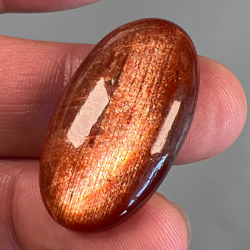 インド産 高品質 サンストーン 31ミリ ルース nl5868 天然石 pinky