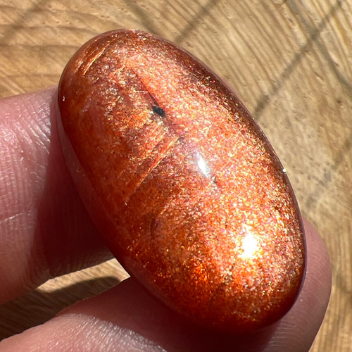 インド産 高品質 サンストーン 31ミリ ルース nl5868 天然石 pinky