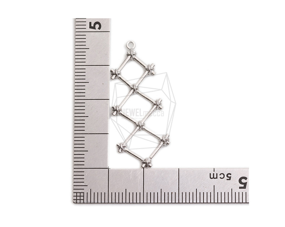 PDT-2667-MR【2個入り】ジグザグペンダント,Zigzag pendant/ 14.8mm x 37.2mm 5枚目の画像
