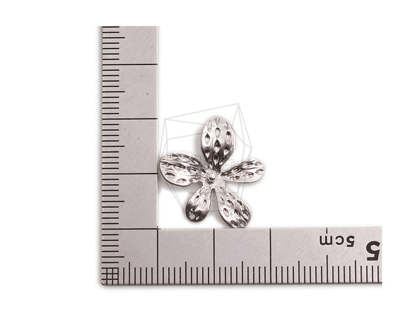 PDT-2670-MR【2個入り】フラワーペンダント,Flower Pendant/19mm x 19.5mm 5枚目の画像