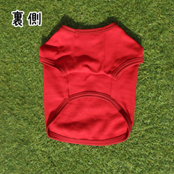 【名入れ】アルファベットフレブル服　赤　フレブル用Tシャツ　Tシャツ　パーツを選べる　 リンクコーデ　名入れ 5枚目の画像