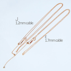 14KGF 1.2mm 丸あずき  スライドボール チェーンネックレス【J】22inc 2枚目の画像