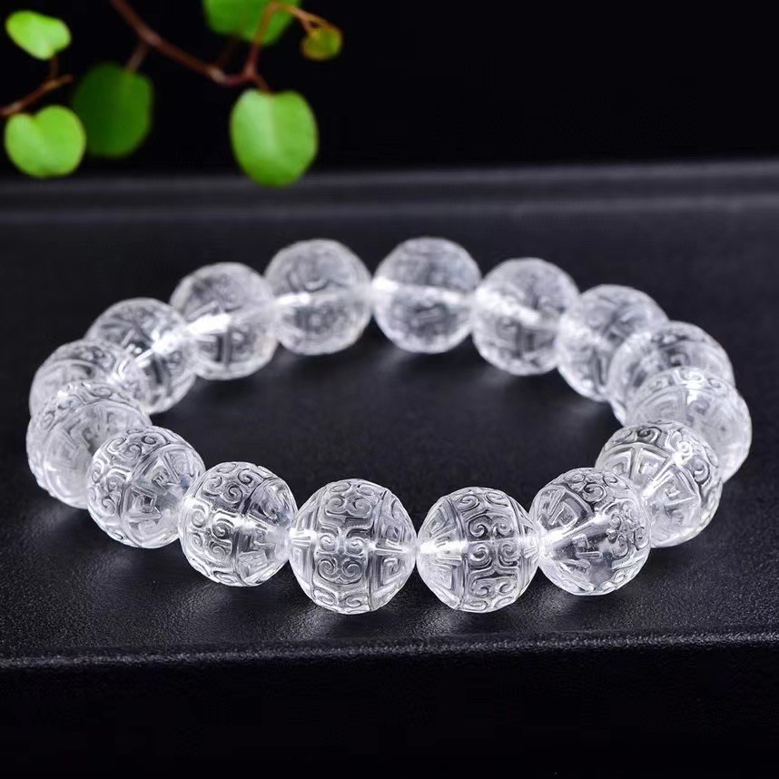 ︎【高級】白水晶 ブレスレット 13x13mm