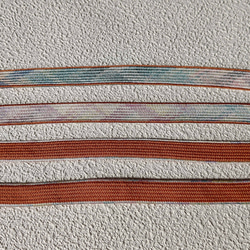 三分紐　錆朱色とパステルカラーの高麗組 3枚目の画像