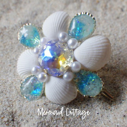 Mermaid Shell Hair Hook　人魚のポーニーフック 1枚目の画像