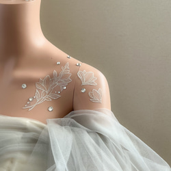 ネイビー＊M80＊ribbon flower＊マタニティフォトシール＊リボン