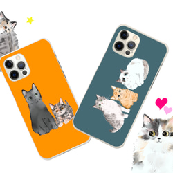 お気に入りの猫で作る♪　*ソフト* スマホケース　iPhone 、他機種いろいろ 2枚目の画像