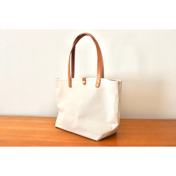 leather handle canvas tote bag 9枚目の画像