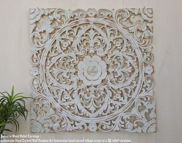 レリーフ 80cmx80cm 四角 正方形 WW アートパネル 木彫り フレーム 彫刻アート 欄間 壁掛け 飾り 壁飾り