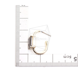 ERG-2324-G [2 件] 方形玻璃耳環，方形玻璃耳環 第5張的照片