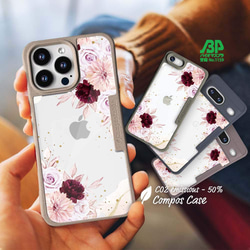 iPhone16/iPhone16e/iPhone16 Pro 花柄 コンポスケース