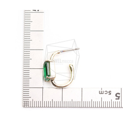 ERG-2325-G [2 件] 方形玻璃耳環，方形玻璃耳環 第5張的照片