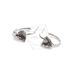 ERG-2328-R【2個入り】トライアングルガラスピアス,Triangle Glass Post Earring 2枚目の画像