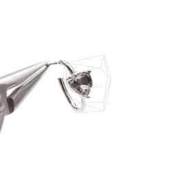 ERG-2328-R【2個入り】トライアングルガラスピアス,Triangle Glass Post Earring 4枚目の画像
