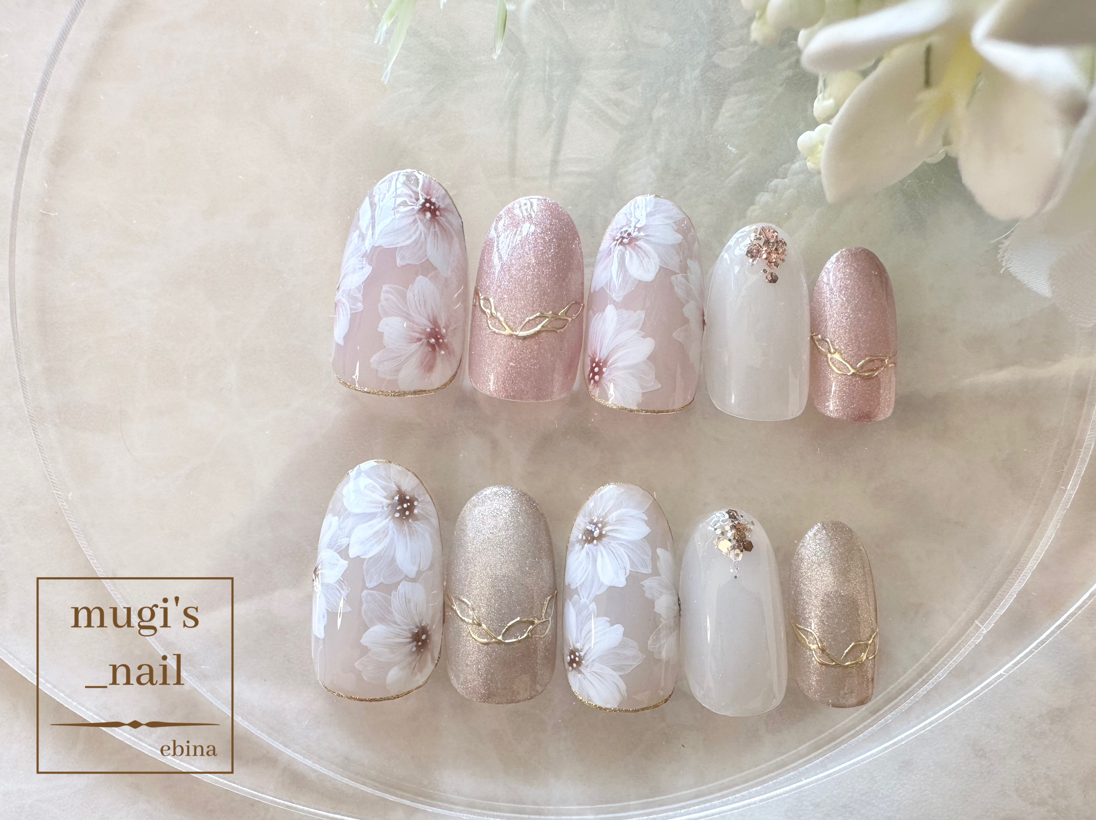 ネイルチップ No.56 フラワーネイル nail ジェルネイル ネイルチップ