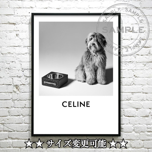 B2】ポスター インテリア CELINE セリーヌ モノトーン ロゴ②