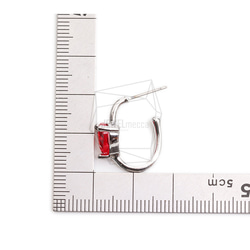 ERG-2330-R【2個入り】トライアングルガラスピアス,Triangle Glass Post Earring 5枚目の画像