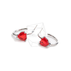 ERG-2330-R【2個入り】トライアングルガラスピアス,Triangle Glass Post Earring 2枚目の画像