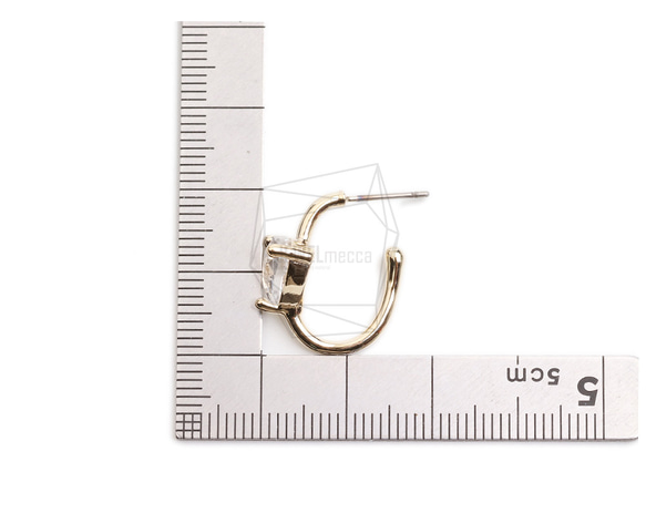 ERG-2331-G【2個入り】トライアングルガラスピアス,Triangle Glass Post Earring 5枚目の画像