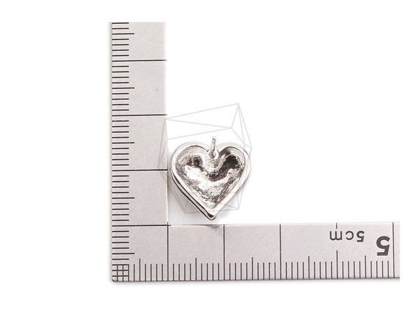 ERG-2332-R【2個入り】ハートピアス/Heart  Ear Post/ 14.5mm x 14.9mm 5枚目の画像