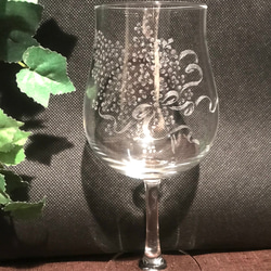 ライラックの花束のグラス〜手彫りガラス〜 10枚目の画像