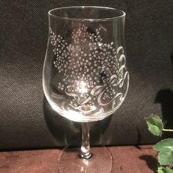 ライラックの花束のグラス〜手彫りガラス〜 11枚目の画像