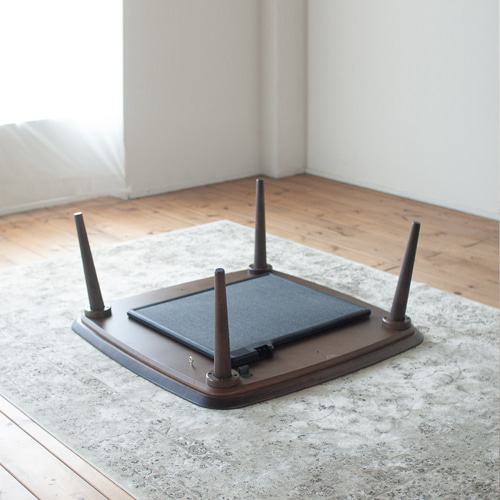 こたつテーブル ウォルナット 正方形 80cm 炬燵 おしゃれ フラット こたつテーブル 80cm 折りたたみ式 コタツ 正方形 フラット