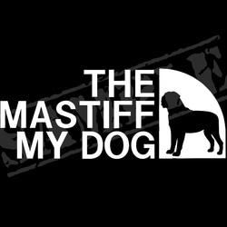 THE MASTIFF MY DOG パロディステッカー（マスティフ）7cm×17cm 1枚目の画像