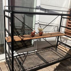 アイアン棚 植物棚 ボタニカルシエルフ 組み立て式 搬入経路困難向け