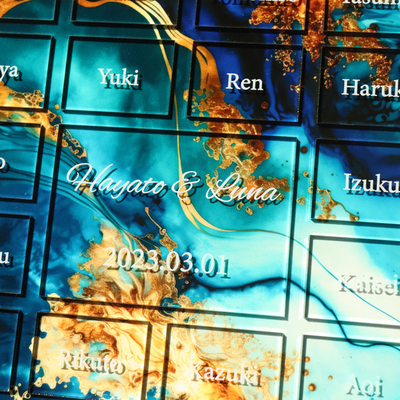 【席札にもなる 参加型結婚証明書】アルコールインクデザイン お好きな写真でも作成できます 