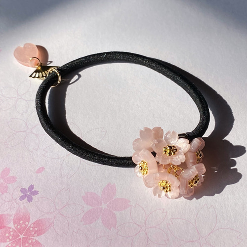 桜のヘアゴム 桜玉 ヘアゴム メノ工房 通販 15539361｜Creema