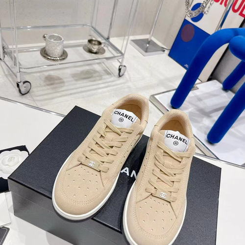 【CHANEL】スニーカー スエード カジュアル 履きやすい おしゃれ シャネル 2023最新型スエードの皮のカジュアルな運働靴