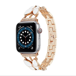 Apple Watch キラキラビジューチェーンベルト　蝶　全サイズ有り 4枚目の画像