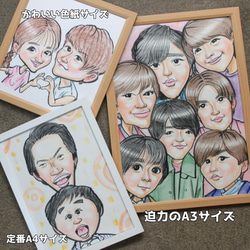 似顔絵プレゼント☆額付き 3枚目の画像