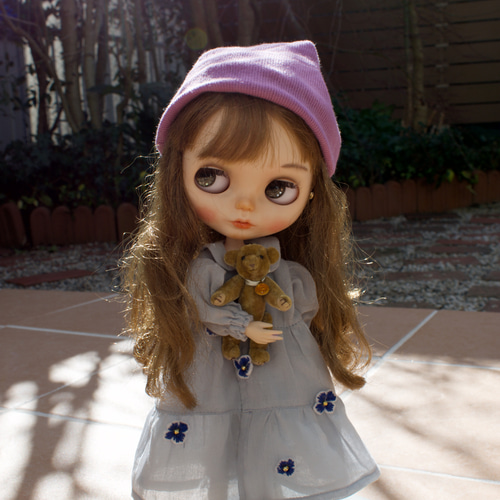 ❤️ブライスアウトフィット❤️3点帽子付きお花のお洋服セット ブライスアウトフィット帽子付きお花のお洋服セット その他人形