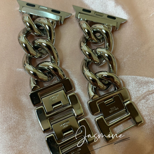 Apple Watch 3D ステンレス チェーンベルト チェーンバンド