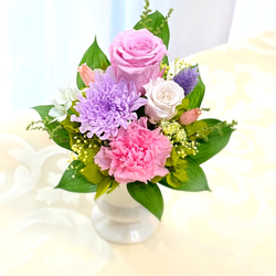 小ぶりなサイズの仏花(高さ15cm)〜ピンク 4枚目の画像
