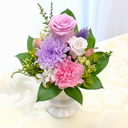 小ぶりなサイズの仏花(高さ15cm)〜ピンク 3枚目の画像