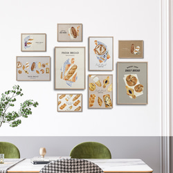 パンのキッチンポスター　/ i1264 / クロワッサンやフランスパンなど　インテリアポスター 10枚目の画像
