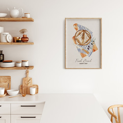 パンのキッチンポスター　/ i1259 / クロワッサンやフランスパンなど　インテリアポスター 9枚目の画像