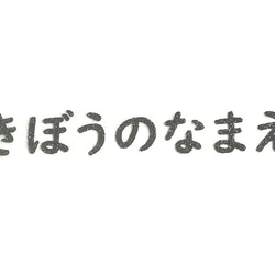 オーダーキラキラワッペンおなまえかなカナ用5-7字迄/ラメグリッターアイロンシール仕様/ネーム 文字 名札/教科書体 2枚目の画像