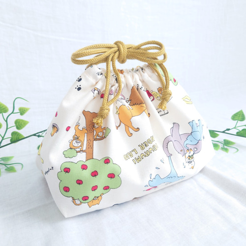 カラフル☆アニマルドット ランチョンマット お弁当袋 コップ袋