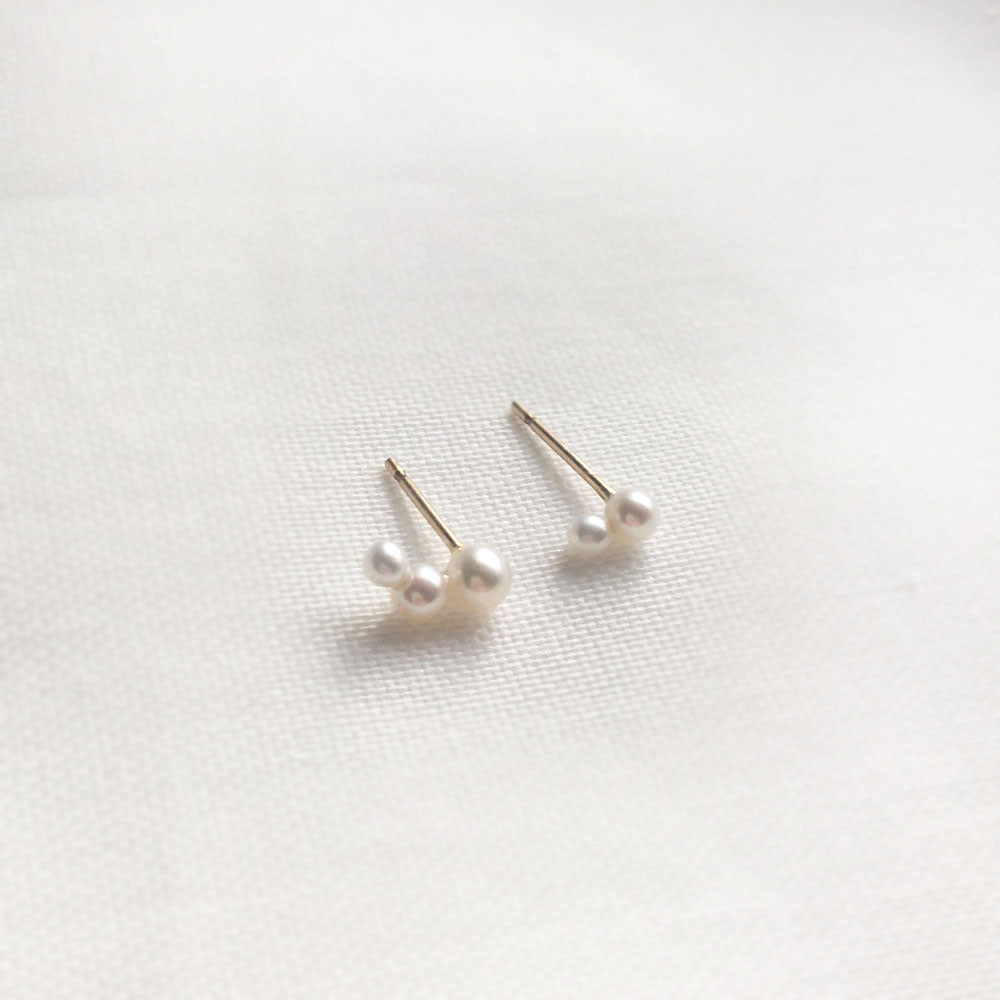 【K14GF】アレンジ出来るパールピアス