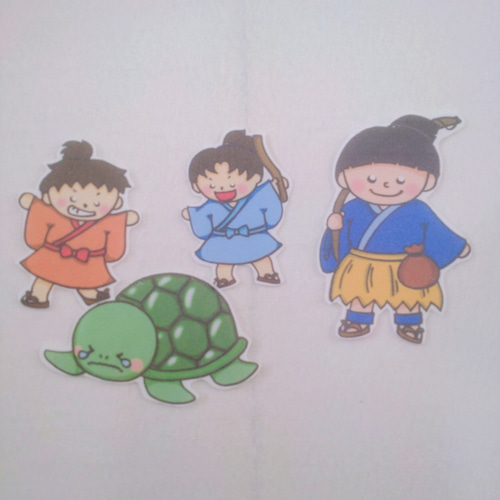 手描きカメのクレヨン画 B4サイズ