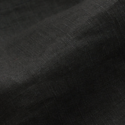 四季皆可使用的亞麻披肩領夾克外套 長89cm（黑色）CO08 第8張的照片