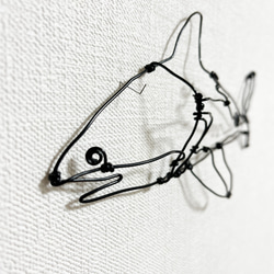 【受注販売】ホオジロザメ　サメ　鮫　立体　壁掛け　ワイヤーアート 5枚目の画像