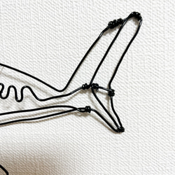 【受注販売】ホオジロザメ　サメ　鮫　立体　壁掛け　ワイヤーアート 4枚目の画像
