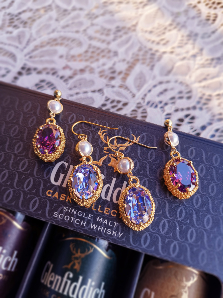 フックピアス ギャラクシー ウエスタン ヴィンテージ ストーンピアス クラシック　人工クリスタル