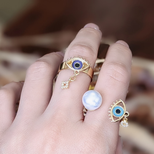 目玉、指輪16～17号 hide風リング17号 hide風指輪 目玉指輪の通販 by ミヤビ's shop｜ラクマ