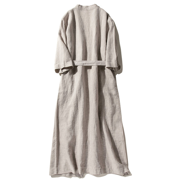 リネン 浴衣　和装 パジャマ　バスローブ 男女兼用　ベージュ　フリーサイズ　L156 2枚目の画像